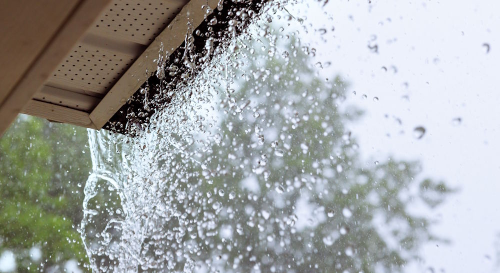 rainfall off roof