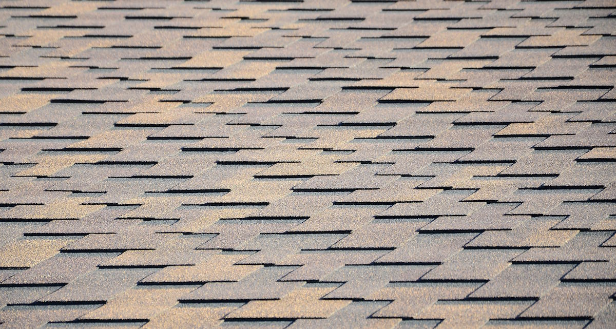 roof shingles up close
