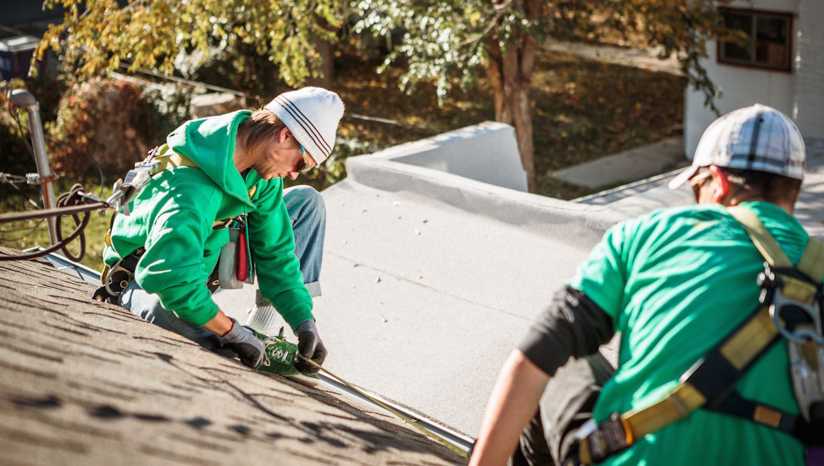 workers on a roof