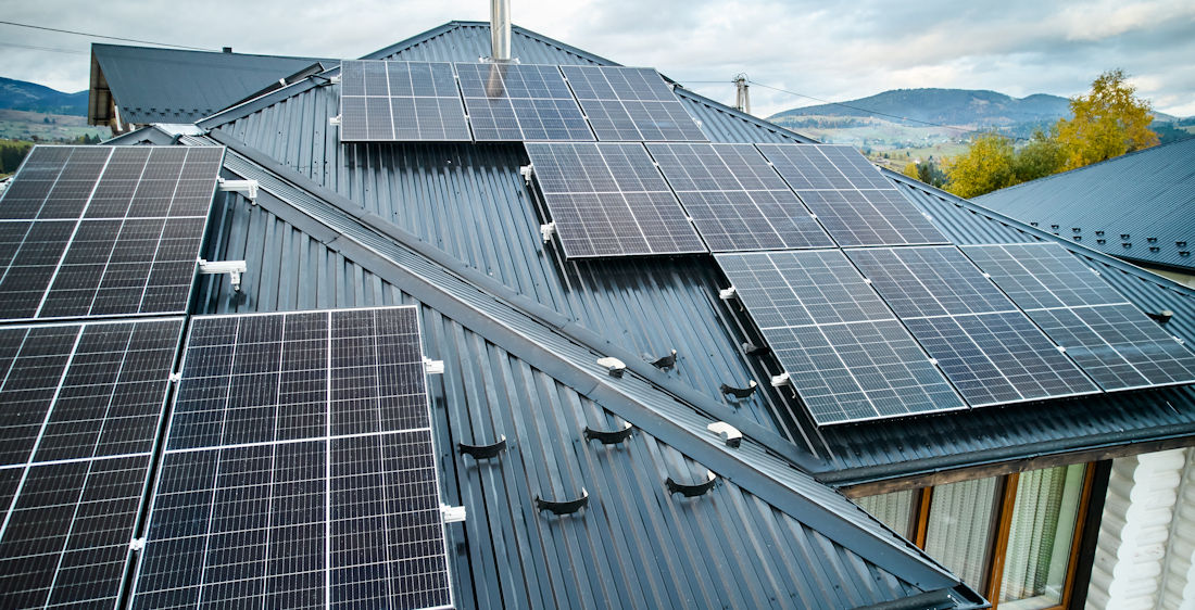 solar panels on home